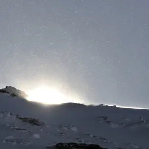 Mountains in Andalusia, mountain range with snow