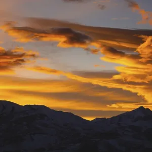 Mountains in the Clouds at Sunset Summer Print