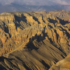 Mountains, rock formations in the evening light