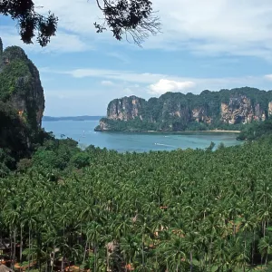 Mountains, sea, view of Railay from the viewpoint Mountains, sea, view of Railay from the viewpoint