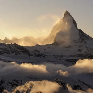 Mt Matterhorn in the light of the setting sun Mt Matterhorn in the light of the setting sun
