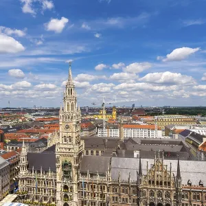 MUNICH, GERMANY - JULY 14, 2025: New Town Hall on Sunny Summer Day