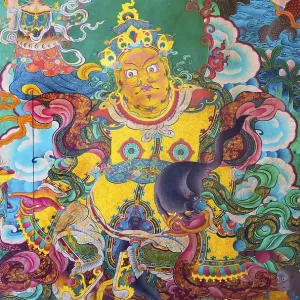 Mural paintings of Tibetan deities