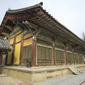 Museoljeon hallways and main courtyard in bulguksa temple