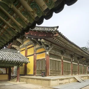 Museoljeon hallways and main courtyard in bulguksa temple