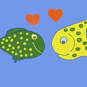 Naive illustration, children's drawing Naive illustration, children's drawing