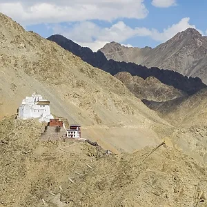 Namgyal Tsemo Gompa monastery on Tsenmo Hill
