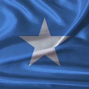 National flag of Somalia with cloth texture National flag of Somalia with cloth texture