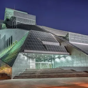 National Library at Night, Riga, Latvia, Europe