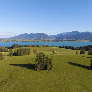 Natural landscape with Lake Forggensee