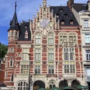 Neo-gothic corner building designed by Paul Saintenoy La Pharmacie Anglaise formerly known as Ch