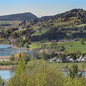 Niedersonthofen with spring meadows
