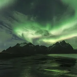 Night shot, Northern Lights (Aurora borealis) Night shot, Northern Lights (Aurora borealis)