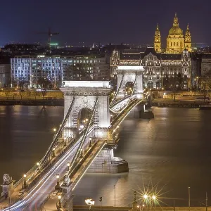 Night View of Budapest Print
