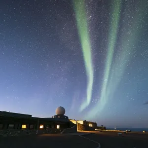 North Cape Visitor Centre with Northern Lights North Cape Visitor Centre with Northern Lights