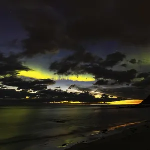 Northern lights on Flakstad Beach Northern lights on Flakstad Beach