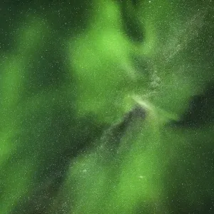 Northern lights in front of a starry sky