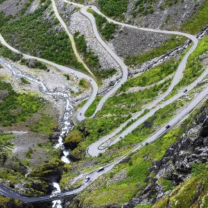 La ruta de Trollstigen en Noruega. La ruta de Trollstigen en Noruega.