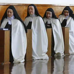 Carmelite Nuns in Devotion Print Carmelite Nuns in Devotion Print