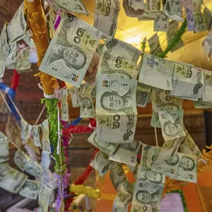 Offers at Wat Pho temple, Bangkok, Thailand Offers at Wat Pho temple, Bangkok, Thailand