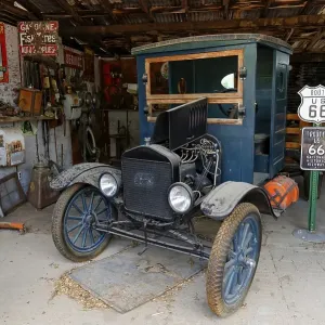 Old Ford TT truck in a historic workshop Old Ford TT truck in a historic workshop