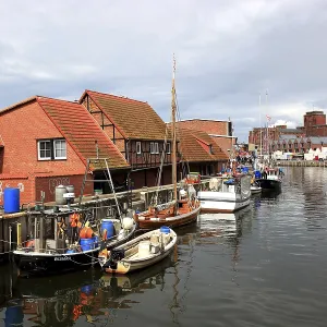 The Old Harbour in Wismar, Nordwestmecklenburg district