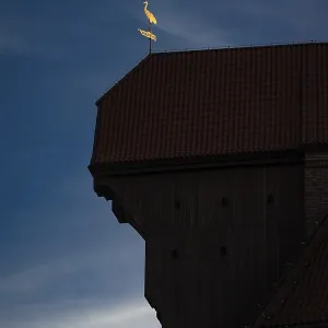 The old port crane, the historic gate to the port of Gdansk