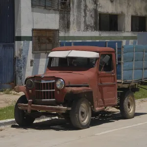 Old, run-down pickup truck still in use