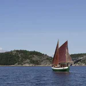 Old sailing boat near Tjorn Old sailing boat near Tjorn