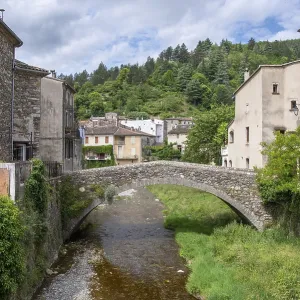 Old Stone Bridge Print, Massif Central, France