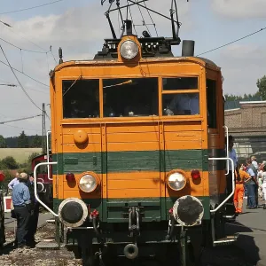 Old-timer on rails, the oldest electric locomotive in Germany Old-timer on rails, the oldest electric locomotive in Germany