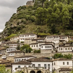 Old Town Berat Hillside Castle Print, Albania Old Town Berat Hillside Castle Print, Albania