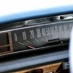 Old vintage car meter with rust