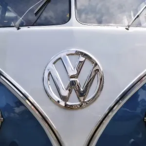 Detail of an oldtimer VW Bus Bulli