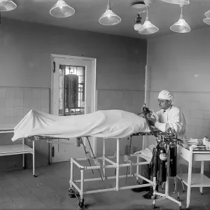 Operation, anesthetist, anesthesia with laughing gas