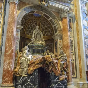 Opulently designed tomb of Pope Alexander VII in St