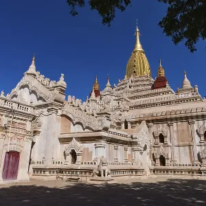 The ornate Ananda Temple in Bagan is part of the important World Heritage Site in Myanmar