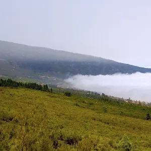Orotava valley with sea of clouds in Tenerife mountains at Canary Islands Orotava valley with sea of clouds in Tenerife mountains at Canary Islands