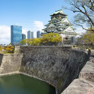 Osaka Castle, Moat Castle with Water