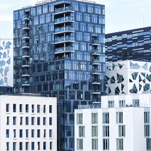 Oslo skyline modern city architecture buildings real estate office building in the Barcode District in Oslo Oslo skyline modern city architecture buildings real estate office building in the Barcode District in Oslo