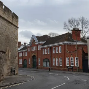 Der William Morris Garage auf Long Wall Street, Oxford City Center.