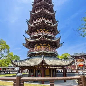 Pagoda, Buddhist temple, Longhua Temple