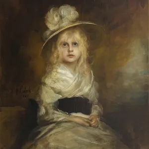 Reproduction Print of Lenbach's Portrait of Marion