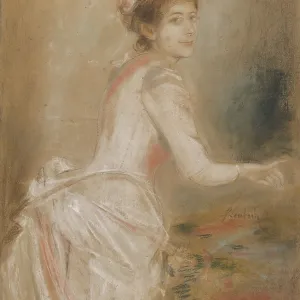 Lenbach Print, Portrait of a Young Lady