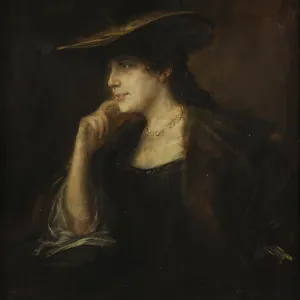 Lenbach Print, Portrait of a Young Lady