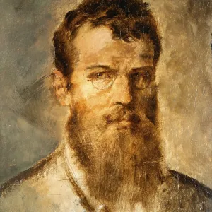 Print of Franz Seraph Lenbach's Self Portrait (1874)