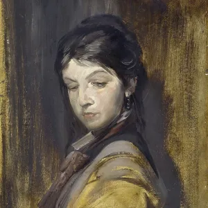 Lenbach's Unknown Girl Print, 1877 Reproduction