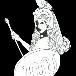 Pallas Athena, goddess symbol of wisdom