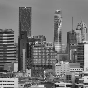 Panorama of Golden Mount, Bangkok skyline