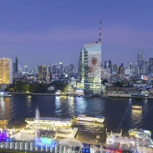 Panorama Print of Bangkok Skyline from IconSiam